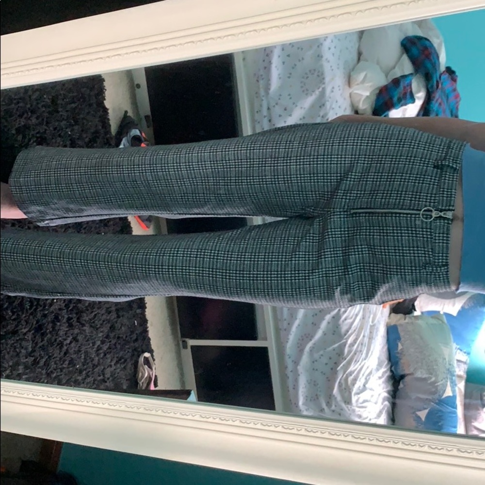 plaid bootcut pants size s